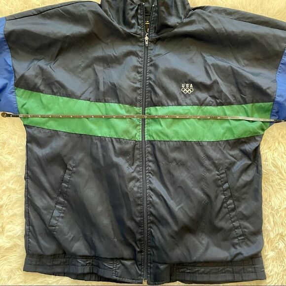 Vintage Blue/Green Team USA Olympics WindbreakerJacket Sponsored by JCPenny - Picture 13 of 13